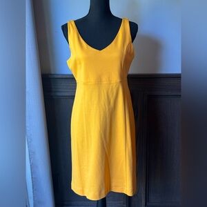 New York & Company Vibrant  Yellow Midi Dress NWT